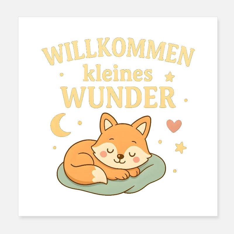 Welcome Little Miracle Fox Variant Poster 8" x 8" (20x20 cm)