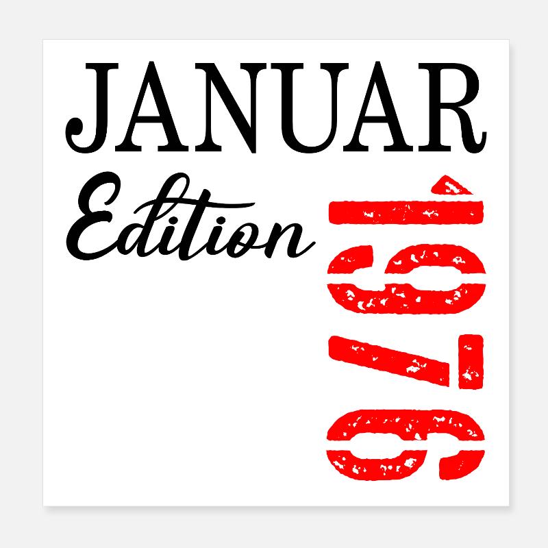 51e anniversaire janvier 1976 Poster 20 x 20 cm