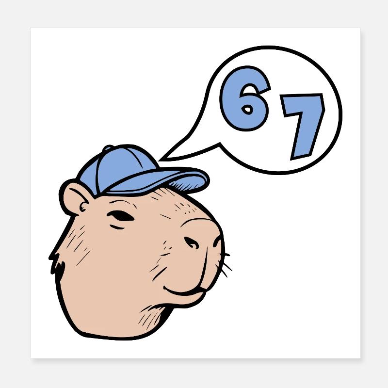 Capybara Six Sept - Réponse 67 Poster 20 x 20 cm