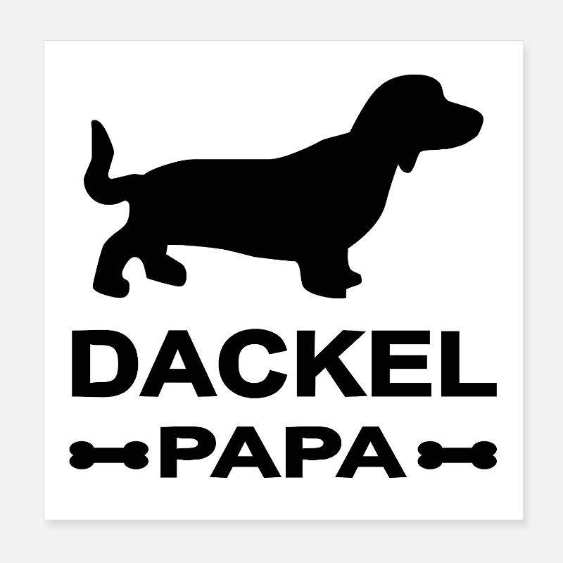 Teckel Poster 20 x 20 cm