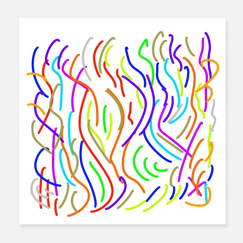 Farbströme auf nix Poster 20x20 cm