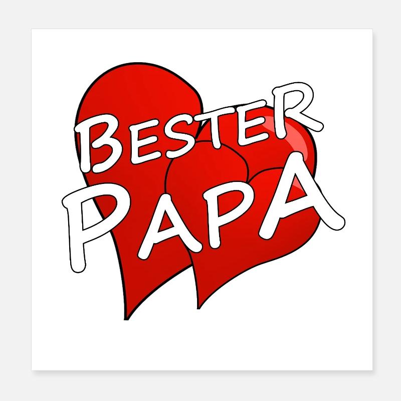BESTER PAPA Poster 20x20 cm