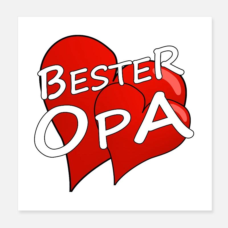 BESTER OPA Poster 20x20 cm