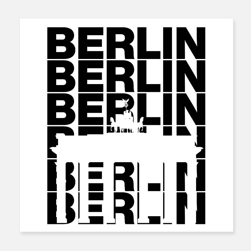 LA FIERTÉ BERLINOISE LA CAPITALE BRANDEBOURGEOISE EST BERLIN Poster 20 x 20 cm