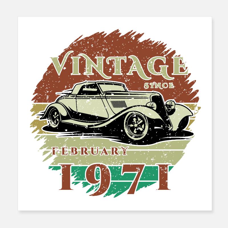 55e anniversaire - Classiques - Millésime depuis 02/1971 Poster 20 x 20 cm