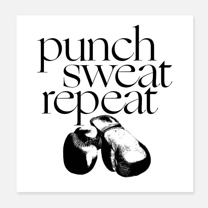 PUGNO SUDORE RIPETI Poster 20x20 cm