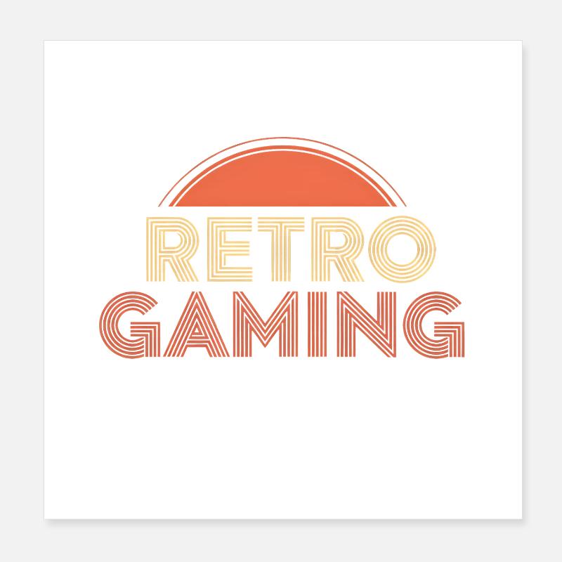 Retro Gaming Poster 20x20 cm