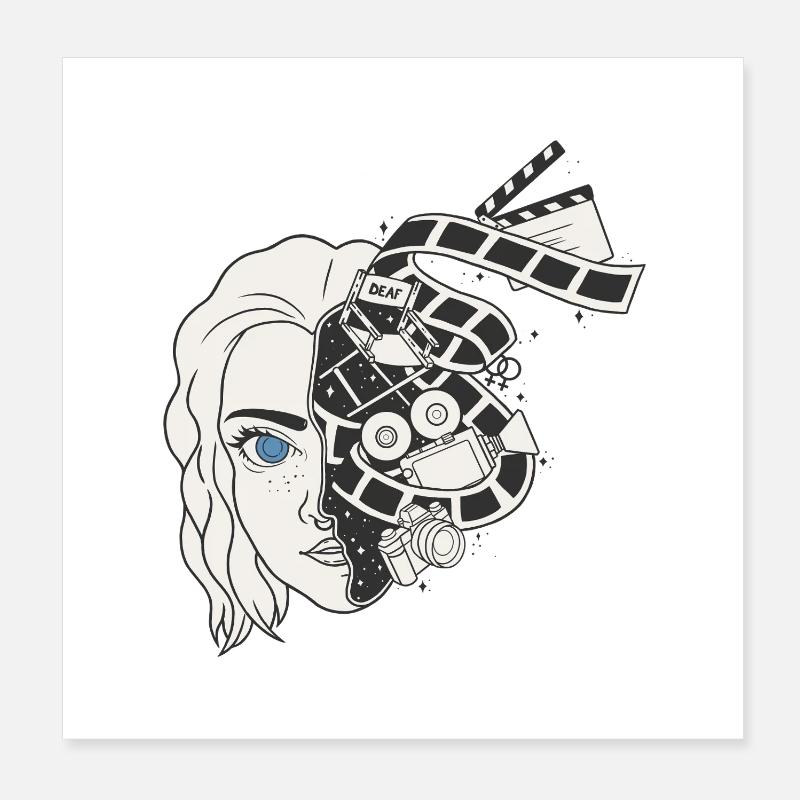 MélanieDeaf Production Poster 20 x 20 cm