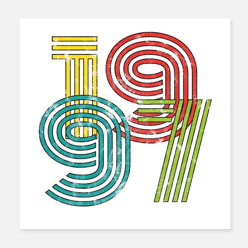 Millésime 1997 Poster 20 x 20 cm