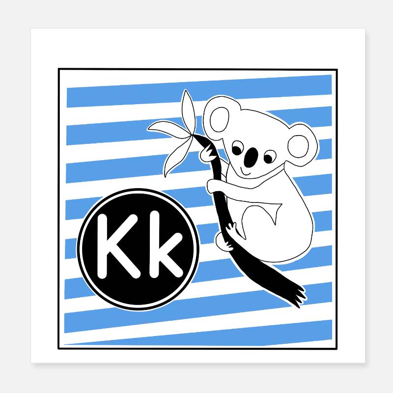 K wie Koala Poster 20x20 cm