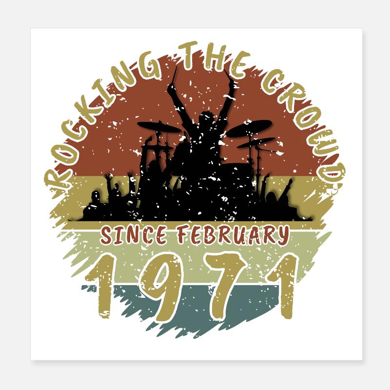 55. Geburtstag Rocking the crowd DRM 02/1971 Poster 20x20 cm