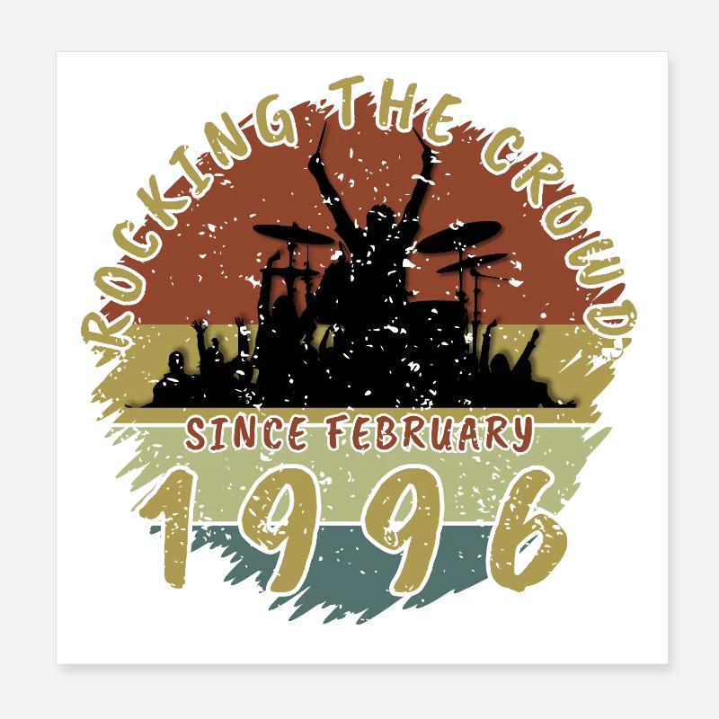 30th Birthday Rocking the crowd DRM 02/1996 Poster 8" x 8" (20x20 cm)