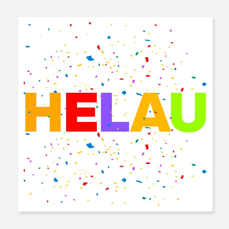 HELAU, CONFETTI EXPLOSION! Poster 8" x 8" (20x20 cm)