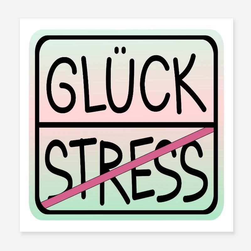 IDENTITY STRESS HAPPINESS Poster 8" x 8" (20x20 cm)