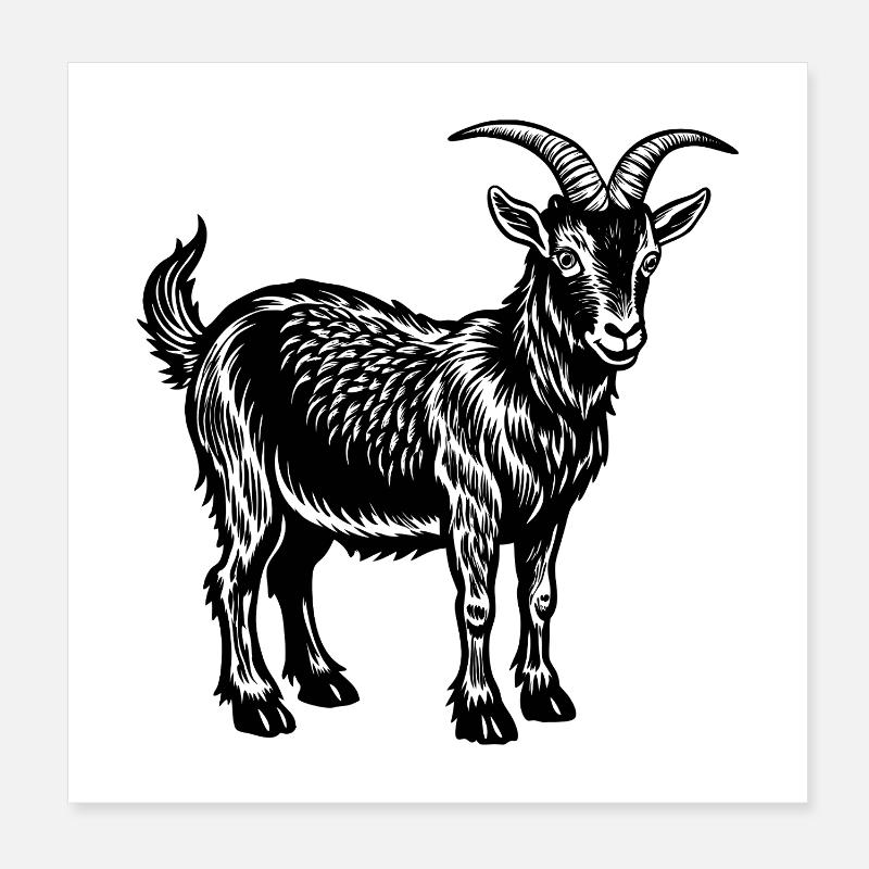 Chèvre alpine Poster 20 x 20 cm