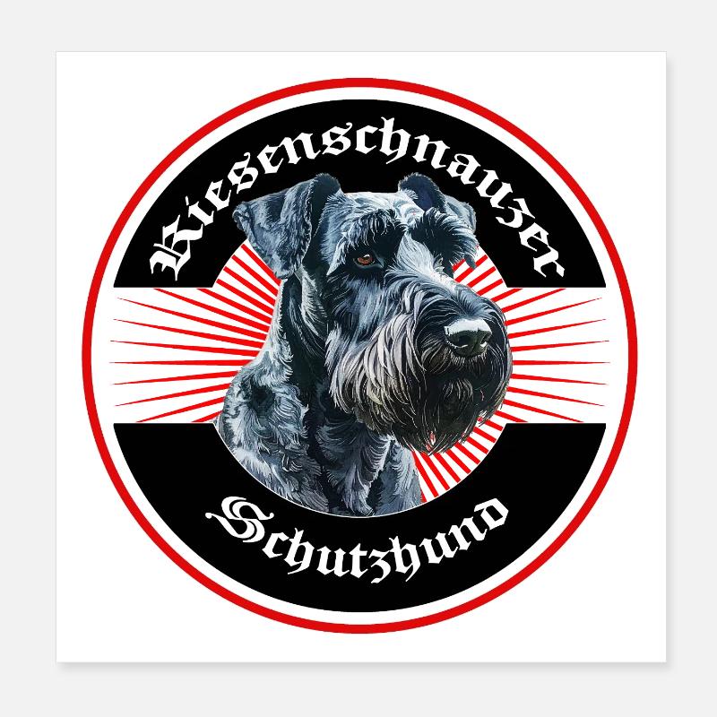 Riesenschnauzer Design Poster 20x20 cm