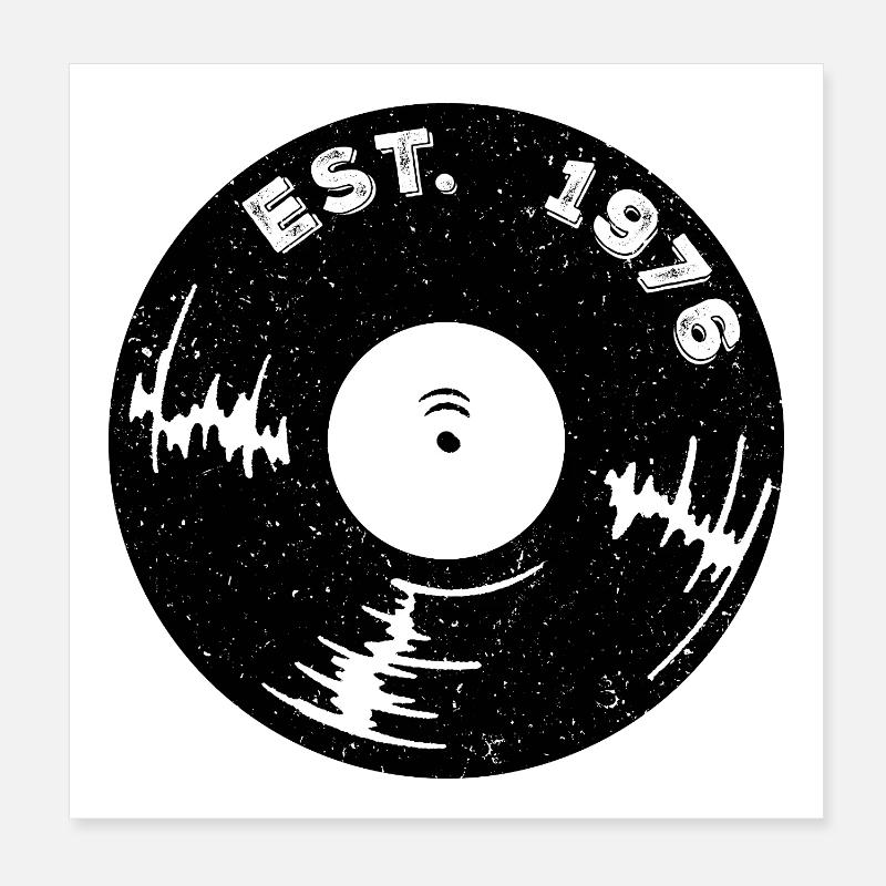 Vinyle créé en 1976 Poster 20 x 20 cm