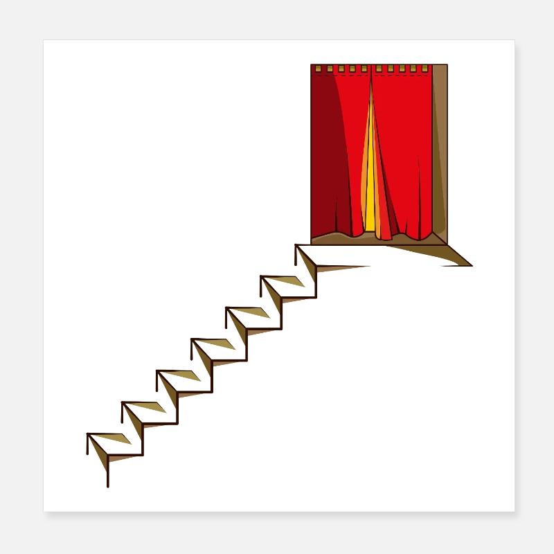 ESCALIER Poster 20 x 20 cm