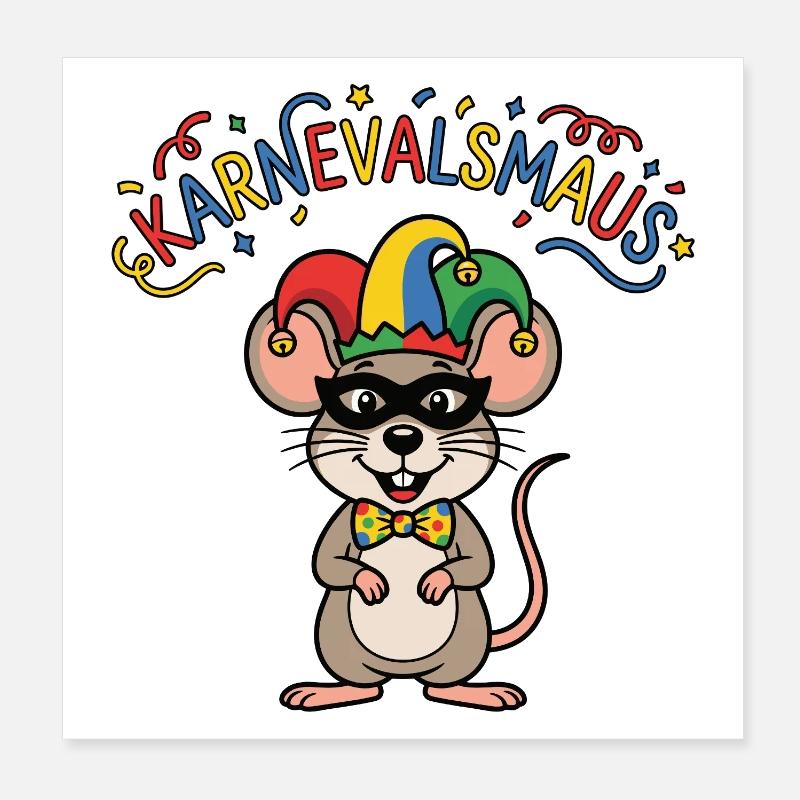 Carnival Mouse Cologne Carnival Mouse Poster 8" x 8" (20x20 cm)