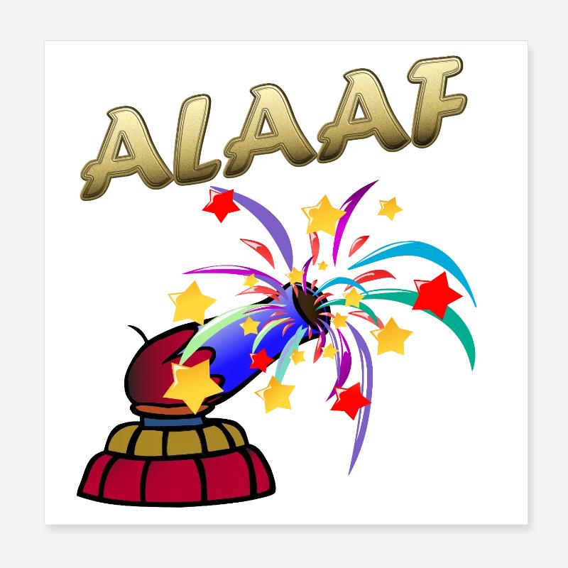 Alaaf Carnival Fireworks Carnival Poster 8" x 8" (20x20 cm)