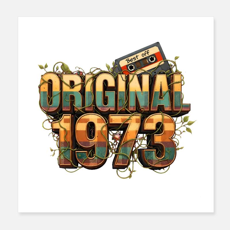 Original 1973 Retro  Poster 20x20 cm