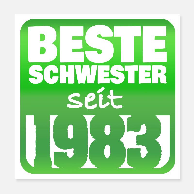 Schwester 1983 Poster 20x20 cm