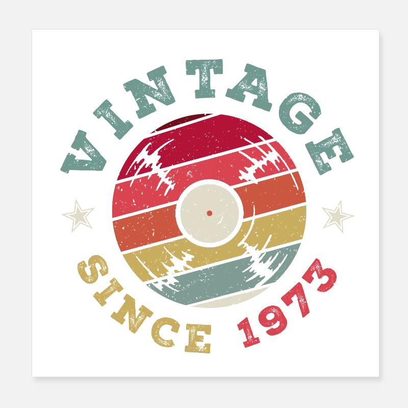 Millésime 1973 Poster 20 x 20 cm