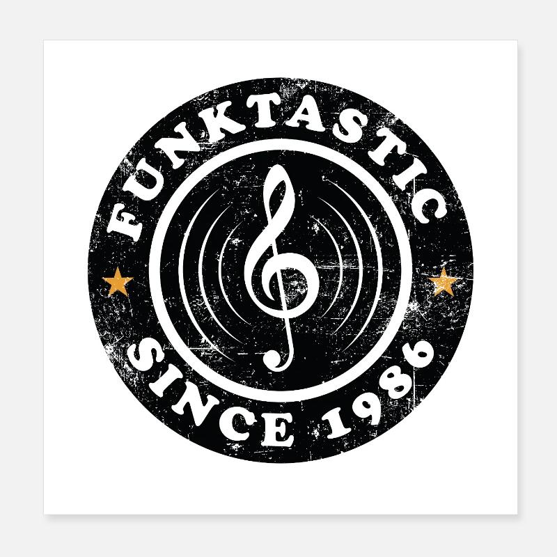 Funktastic since 1986 Poster 8" x 8" (20x20 cm)