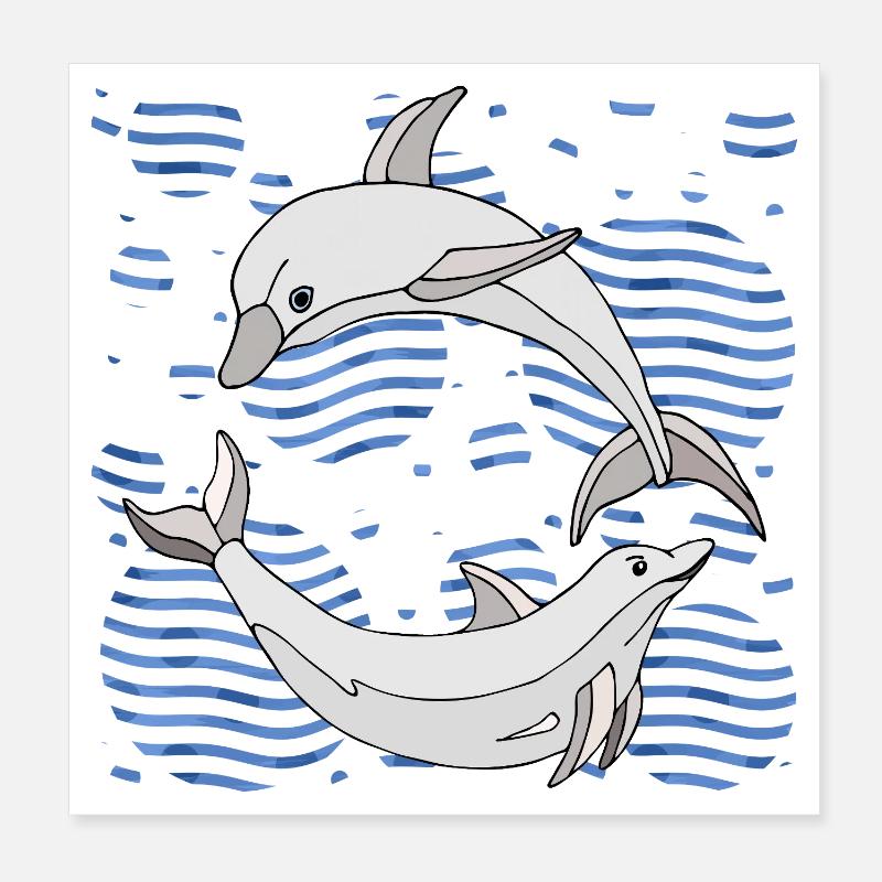 Delphine Poster 20x20 cm