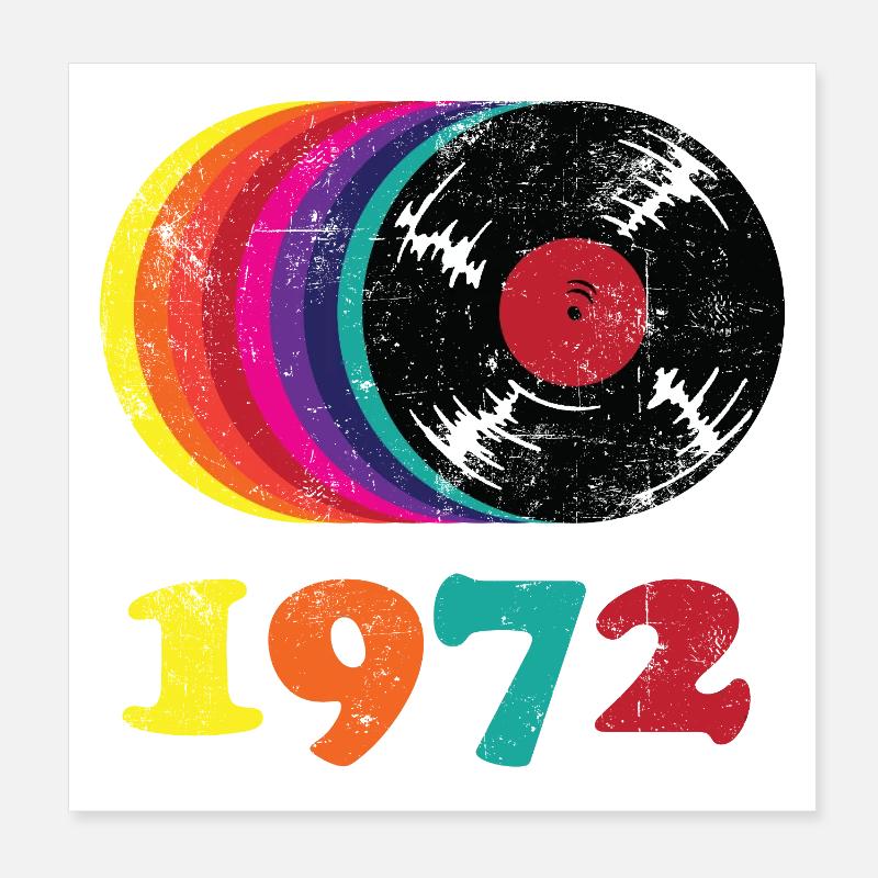 Millésime 1972 Poster 20 x 20 cm