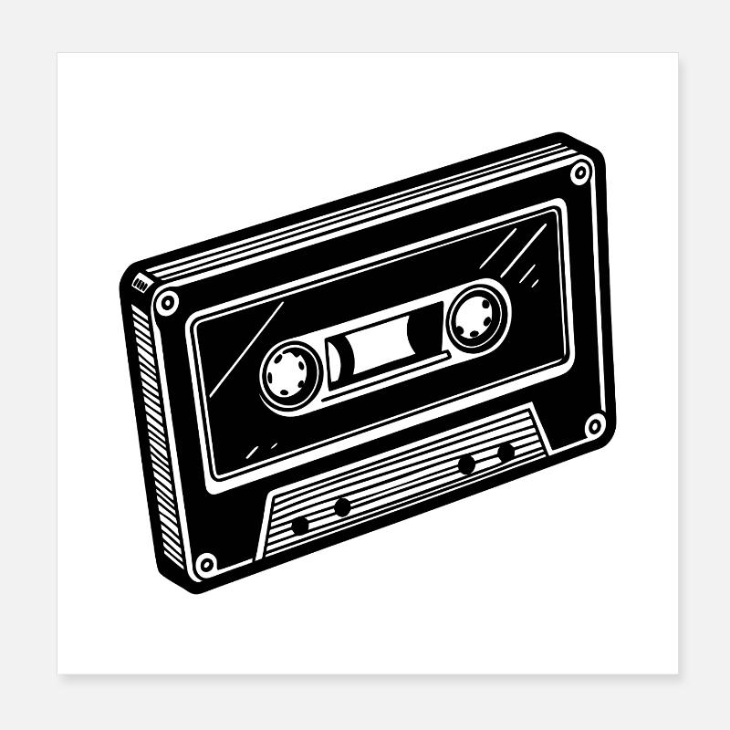 Audiokassette Poster 20x20 cm