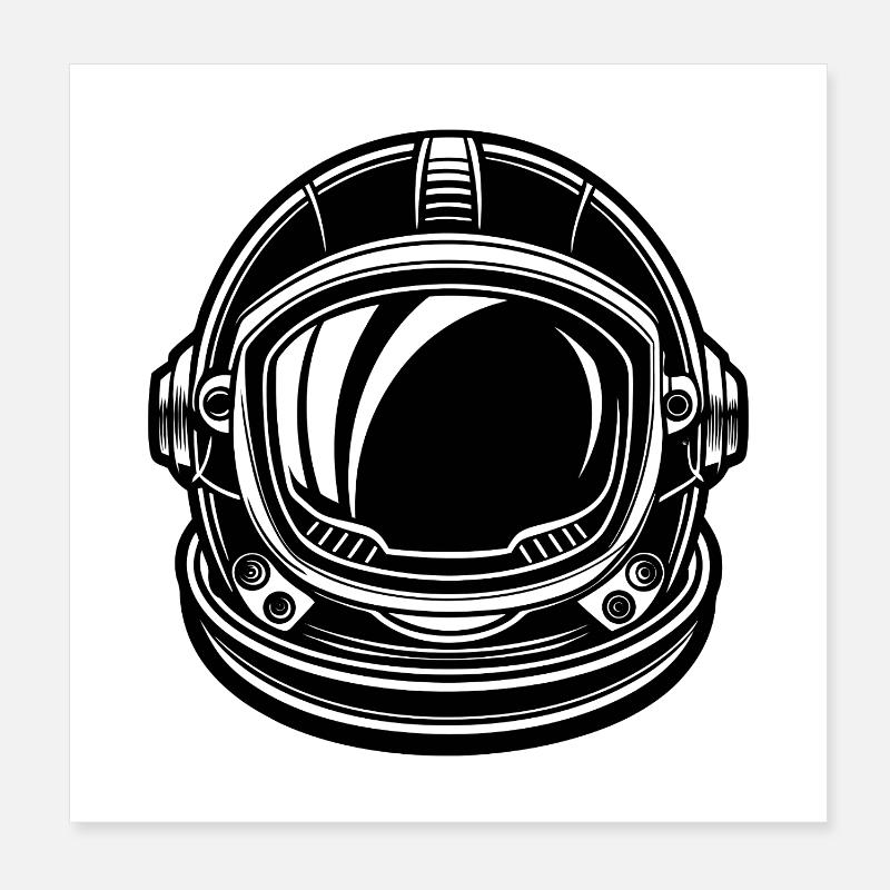 Casque d’astronaute Poster 20 x 20 cm