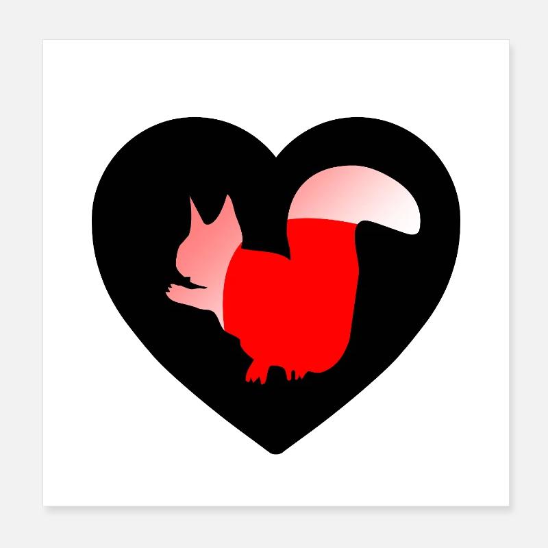 Eichhörnchen Poster 20x20 cm