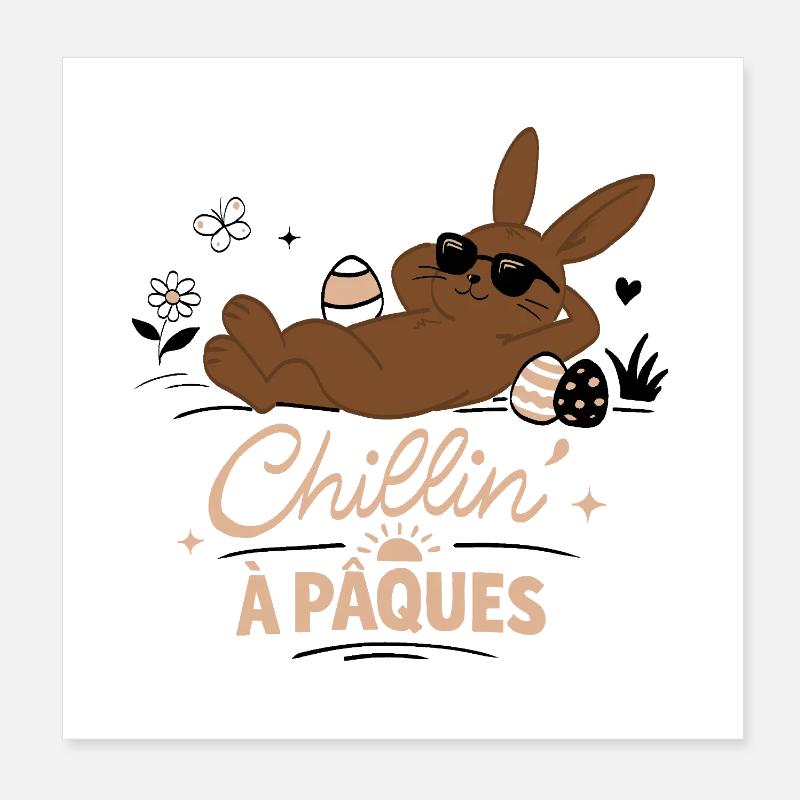 Lapin de Pâques  Poster 20 x 20 cm