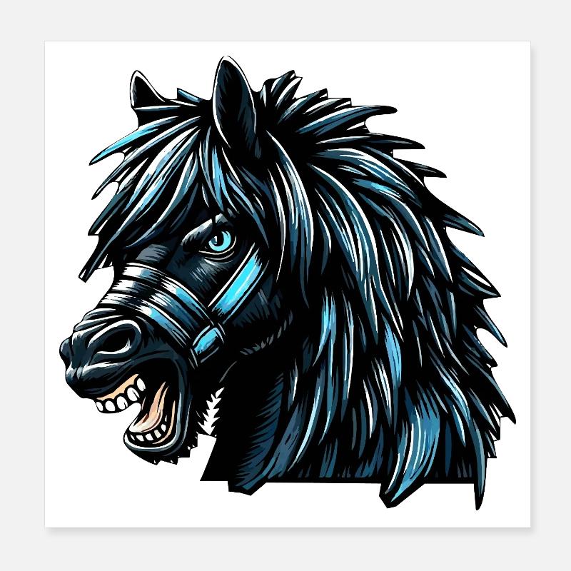 Cheval Poster 20 x 20 cm