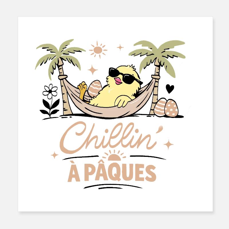 Poussin de Pâques  Poster 20 x 20 cm