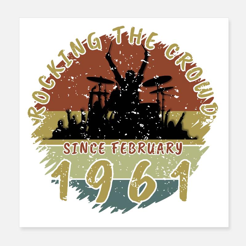 65. Geburtstag Rocking the crowd DRM 02/1961 Poster 20x20 cm