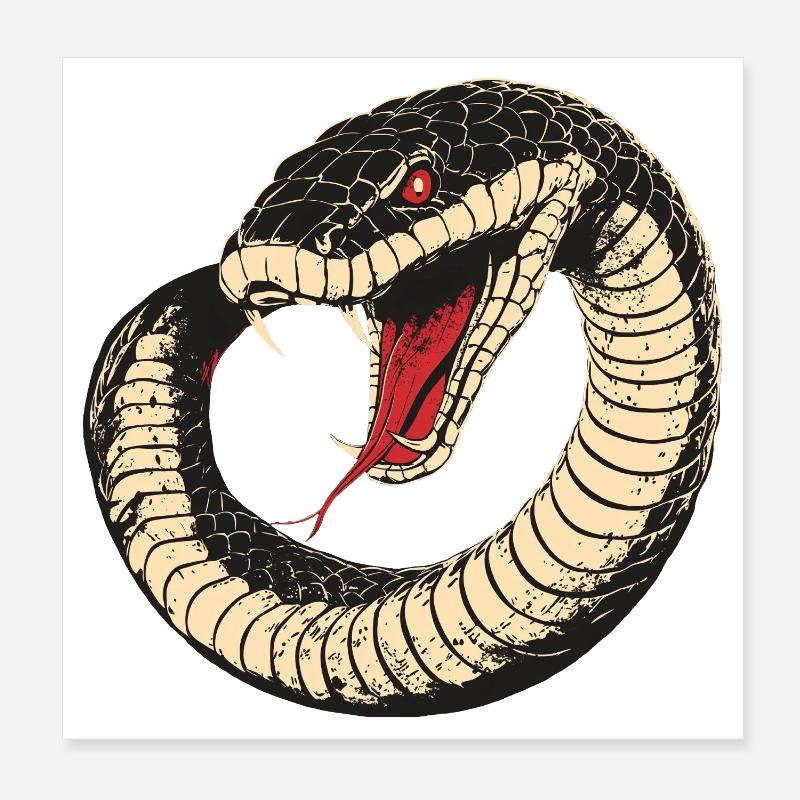 Snake Poster 8" x 8" (20x20 cm)