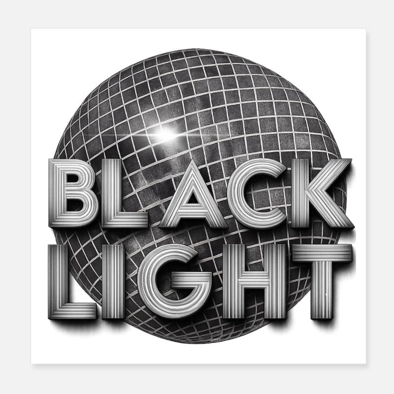 Black Light Retro Disco Poster 20 x 20 cm