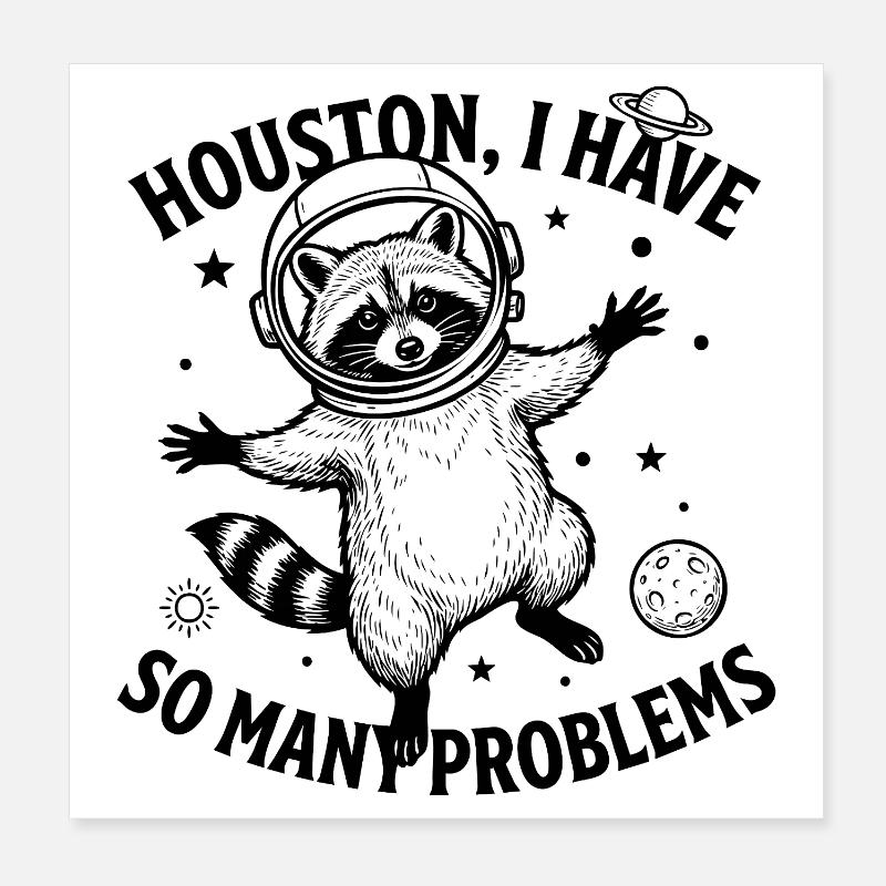 Problem bear Poster 8" x 8" (20x20 cm)