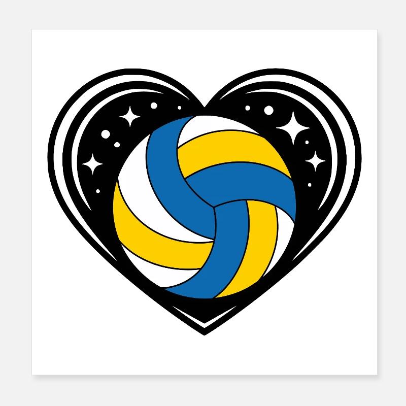 Volleyball Galaxy Poster 20 x 20 cm