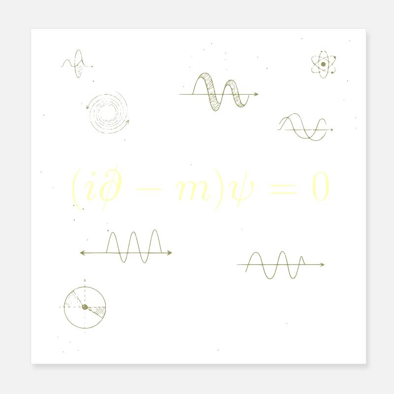 Quantengleichung Poster 20x20 cm