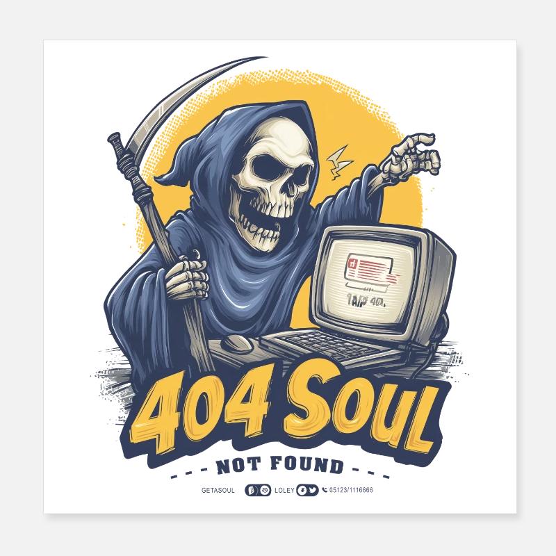 Erreur 404 Poster 20 x 20 cm
