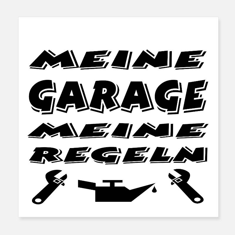 Garage Poster 20x20 cm