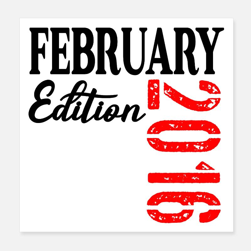Februar 2016 – 11. Geburtstag Poster 20x20 cm