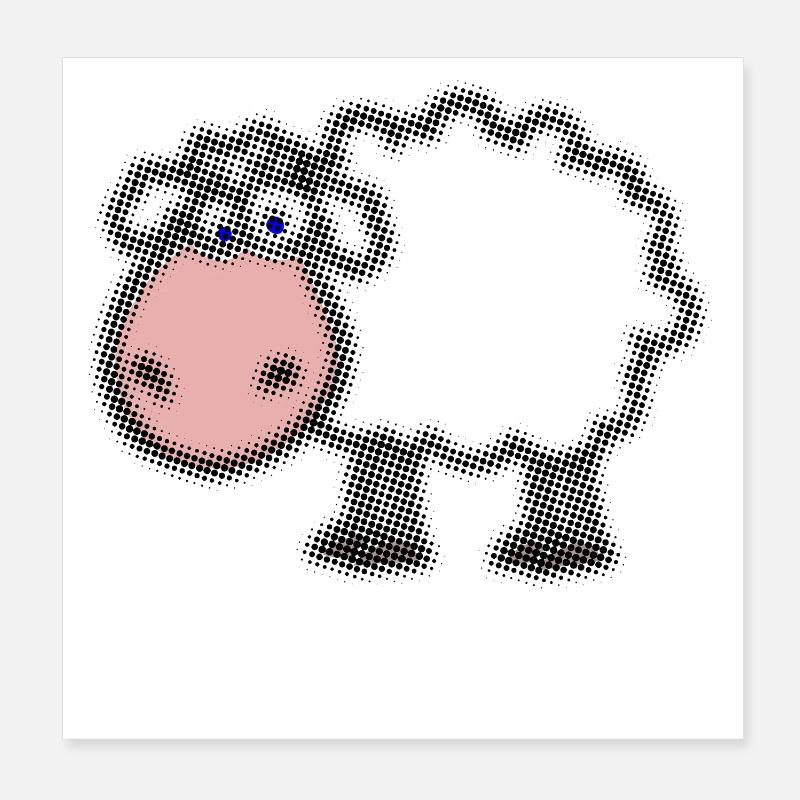 Sheep Poster 8" x 8" (20x20 cm)