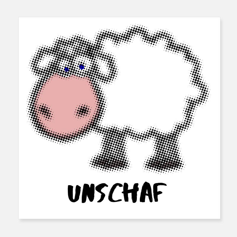 Sheep Poster 8" x 8" (20x20 cm)