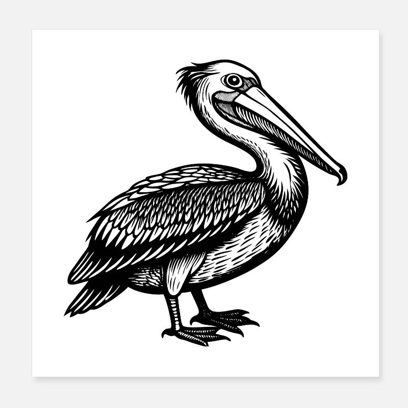 Pelican Poster 20 x 20 cm