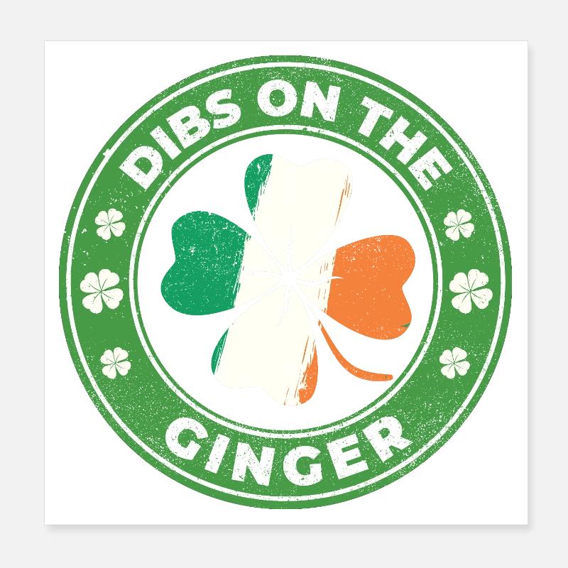 Ich nehme das Ginger St Patrick's Irish Poster 20x20 cm