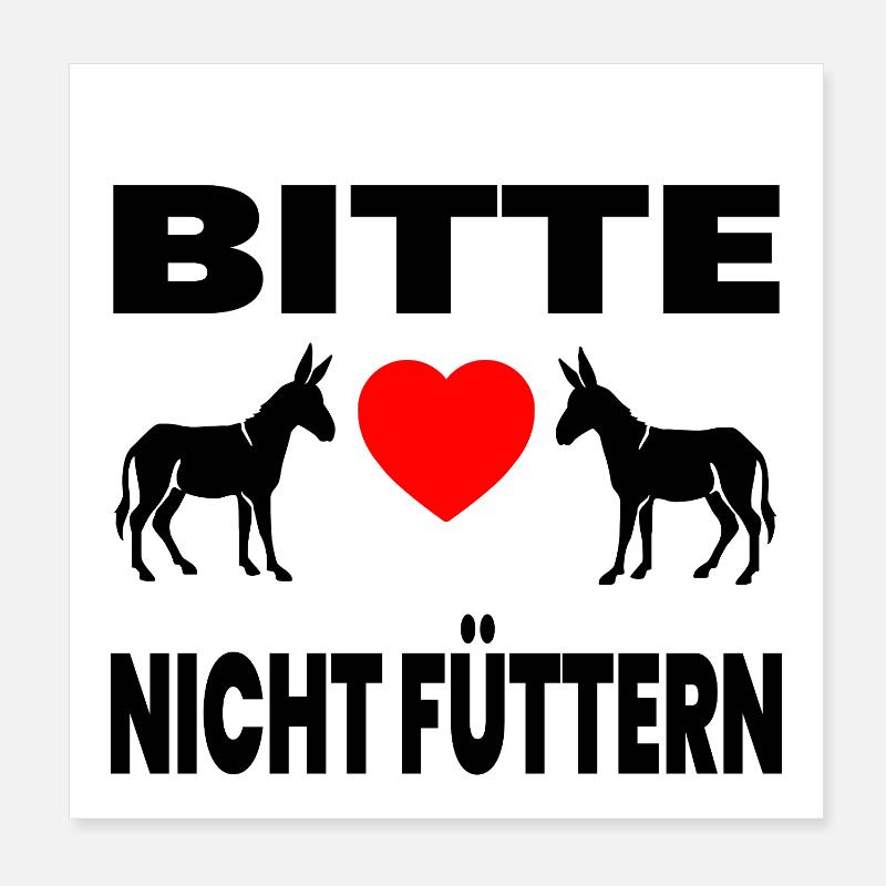 âne Poster 20 x 20 cm